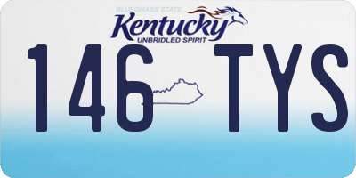 KY license plate 146TYS