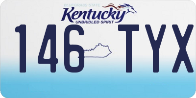 KY license plate 146TYX