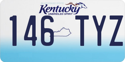 KY license plate 146TYZ