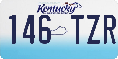 KY license plate 146TZR