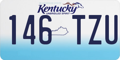 KY license plate 146TZU