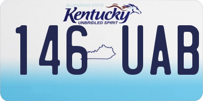 KY license plate 146UAB
