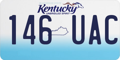 KY license plate 146UAC
