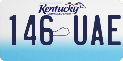 KY license plate 146UAE