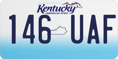 KY license plate 146UAF