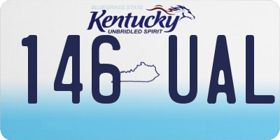 KY license plate 146UAL