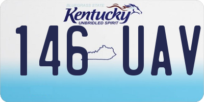 KY license plate 146UAV