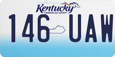 KY license plate 146UAW