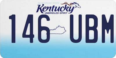 KY license plate 146UBM