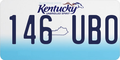 KY license plate 146UBO