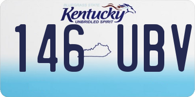 KY license plate 146UBV