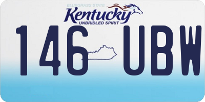 KY license plate 146UBW