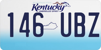 KY license plate 146UBZ