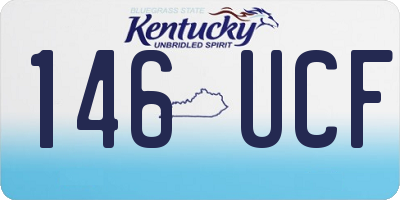 KY license plate 146UCF