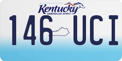 KY license plate 146UCI