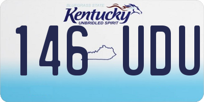 KY license plate 146UDU