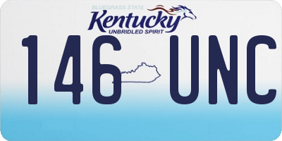 KY license plate 146UNC