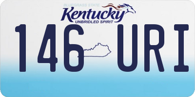 KY license plate 146URI