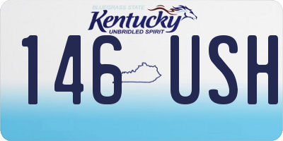 KY license plate 146USH
