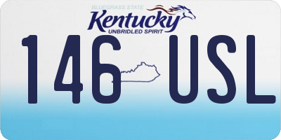 KY license plate 146USL