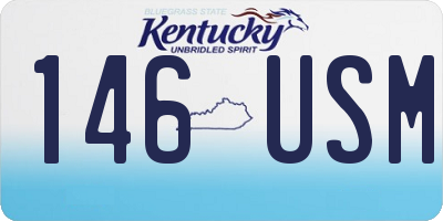 KY license plate 146USM
