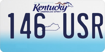 KY license plate 146USR