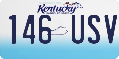 KY license plate 146USV
