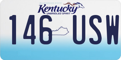 KY license plate 146USW