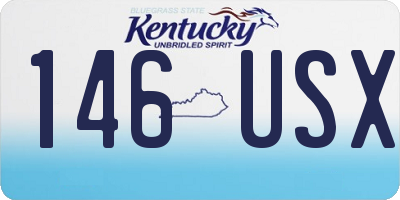 KY license plate 146USX