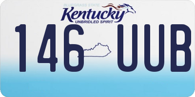 KY license plate 146UUB