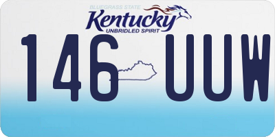 KY license plate 146UUW