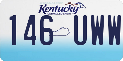 KY license plate 146UWW