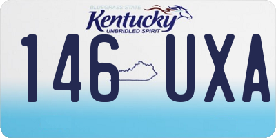 KY license plate 146UXA