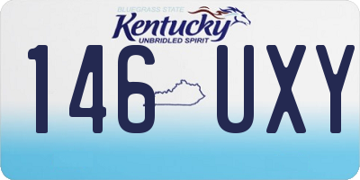 KY license plate 146UXY