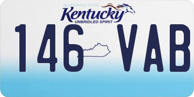 KY license plate 146VAB