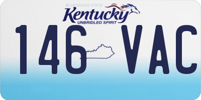 KY license plate 146VAC