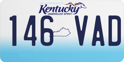 KY license plate 146VAD