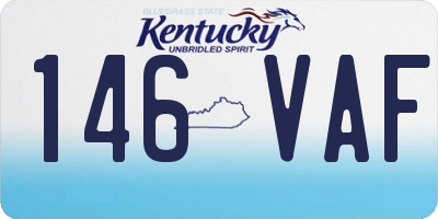 KY license plate 146VAF