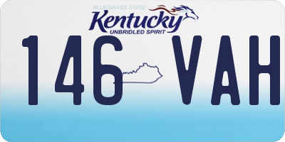 KY license plate 146VAH
