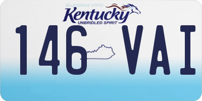 KY license plate 146VAI