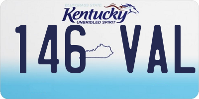 KY license plate 146VAL