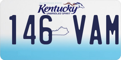KY license plate 146VAM