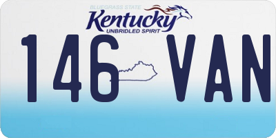 KY license plate 146VAN