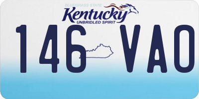 KY license plate 146VAO