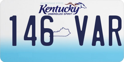KY license plate 146VAR