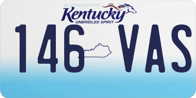 KY license plate 146VAS