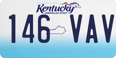 KY license plate 146VAV