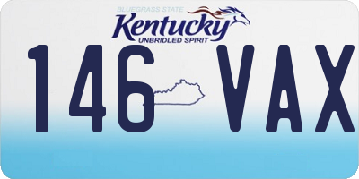 KY license plate 146VAX