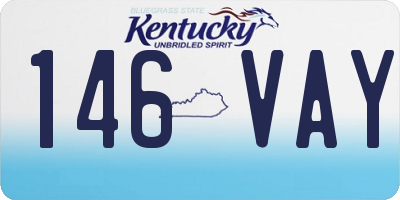 KY license plate 146VAY