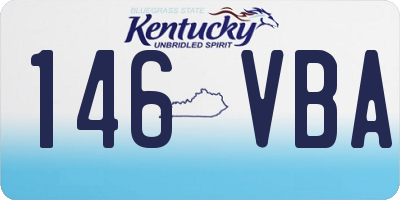 KY license plate 146VBA